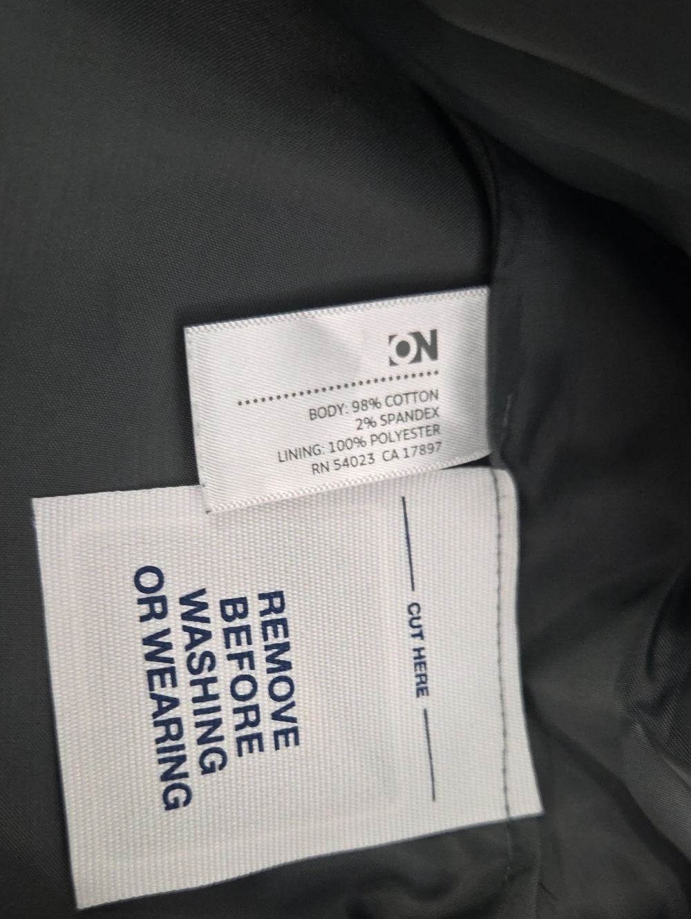 NWT Old Navy Vertical Striped Cotton Stretch Blazer Jacket Blue Black - XL - Picture 4 of 9